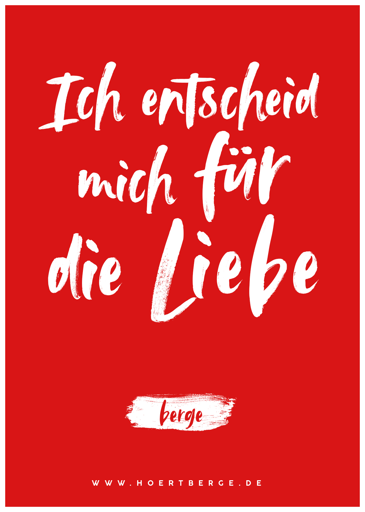 Hauptbild von Postkarte „Ich entscheid mich für die Liebe“