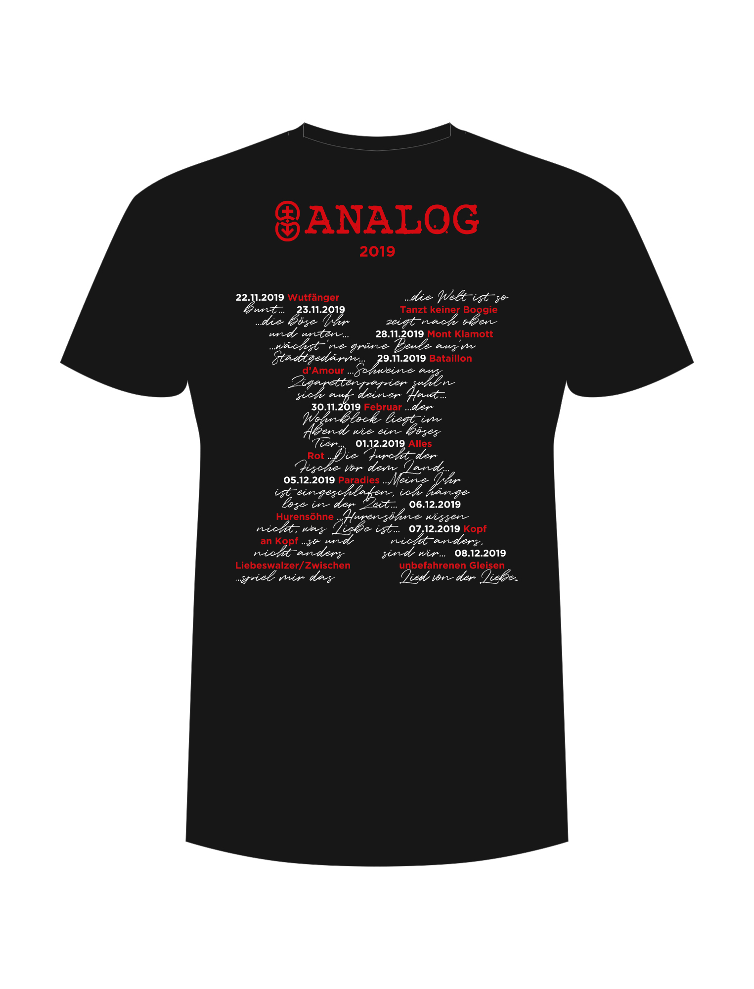 Hauptbild von Analog Tourshirt