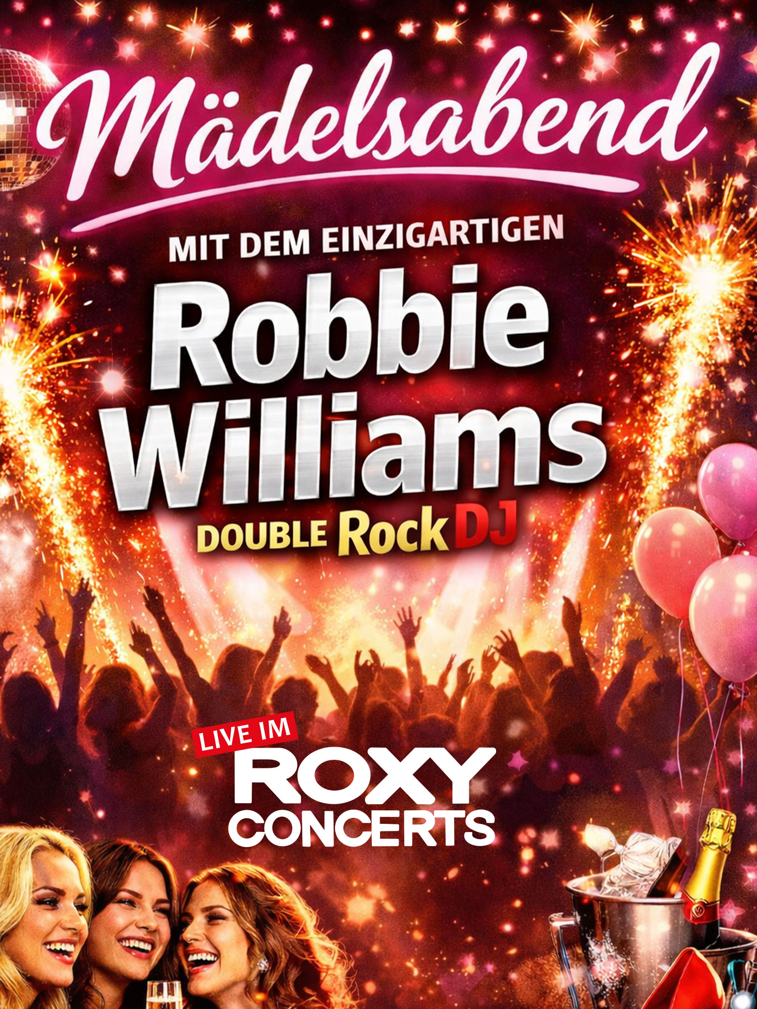 Veranstaltungsbild für 🎤 Mädelsabend im Roxy – Let’s Rock, Girls! 💃✨