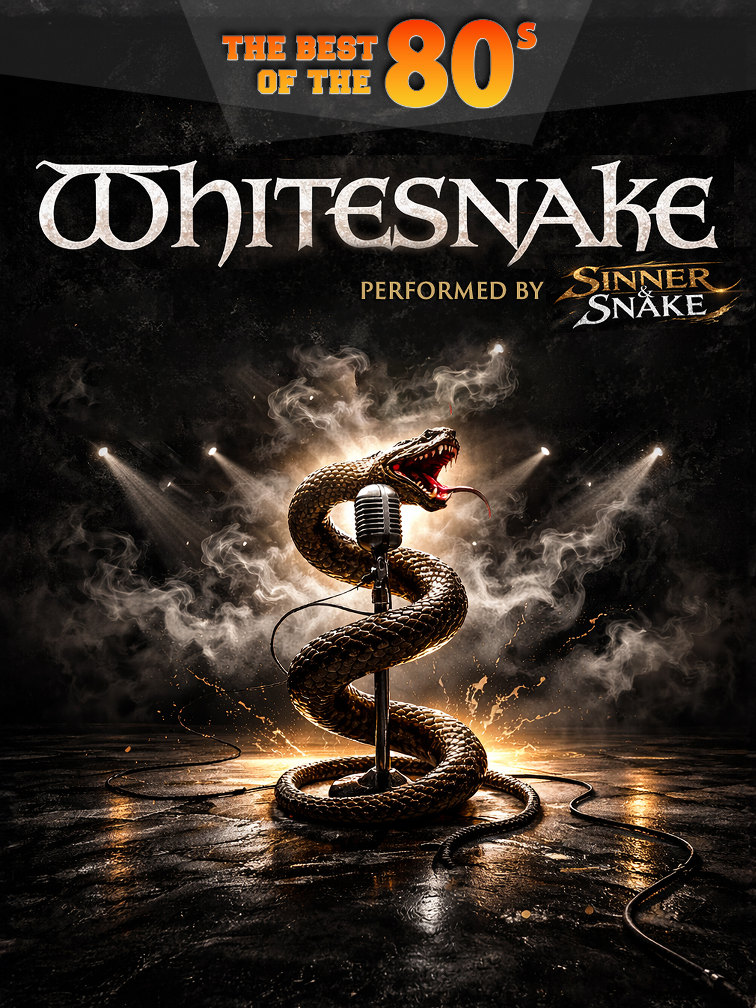 Veranstaltungsbild für The Best of the 80s – Die WHITESNAKE Tribute-Show mit SINNERS & SNAKES
