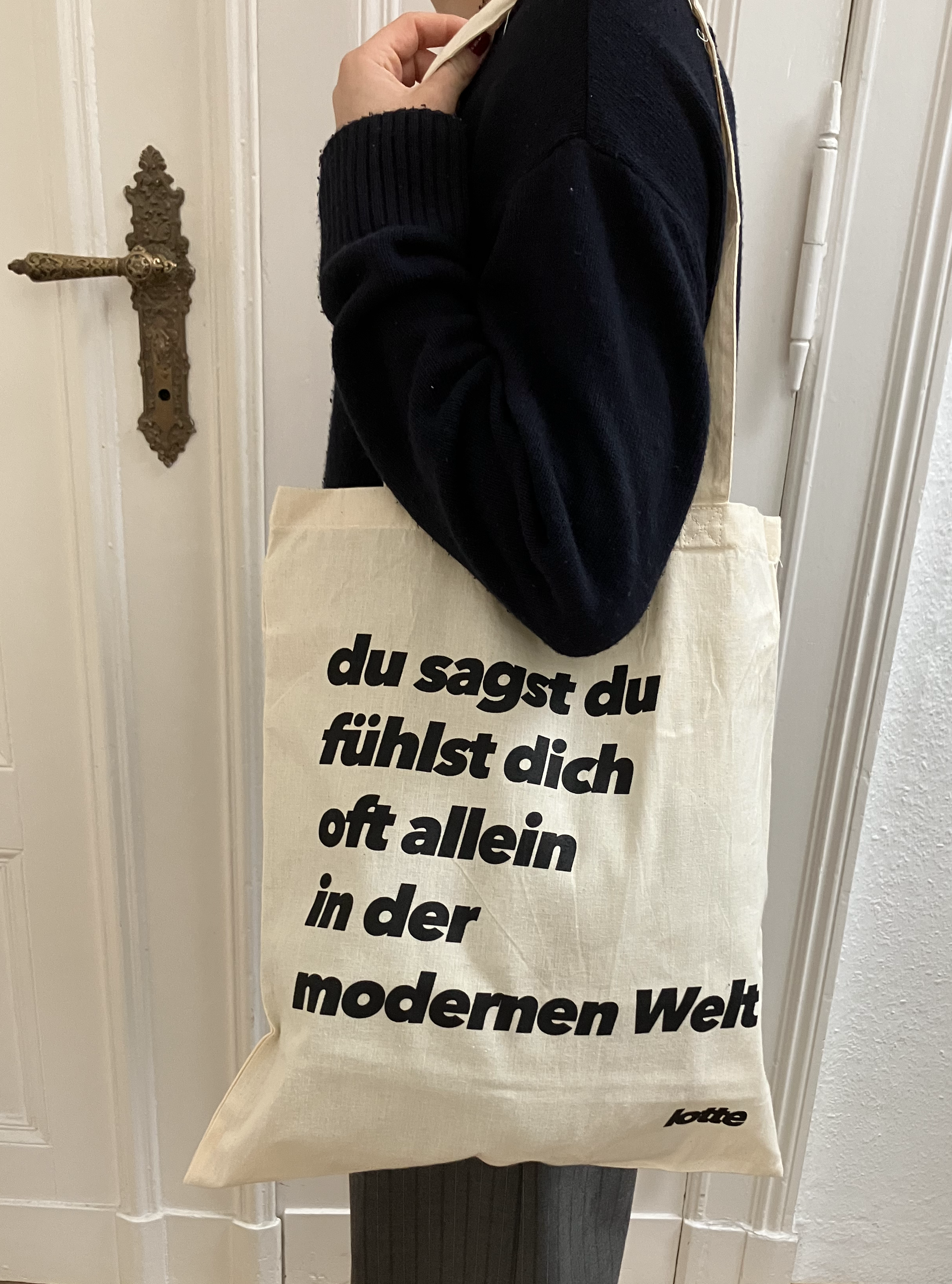 Produktbild für Beutel " du sagst du fühlst dich oft allein in der modernen Welt " 