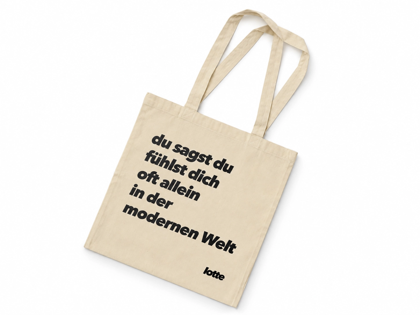 Produktbild für Beutel " du sagst du fühlst dich oft allein in der modernen Welt " 