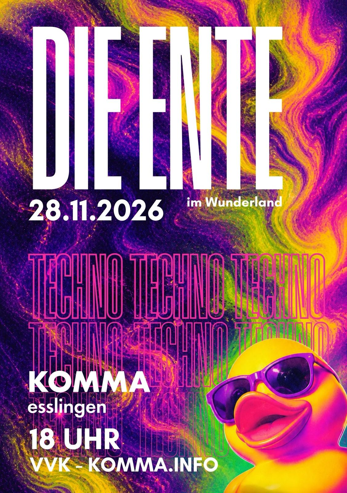 Veranstaltungsbild für Die Ente im Wunderland | TECHNO