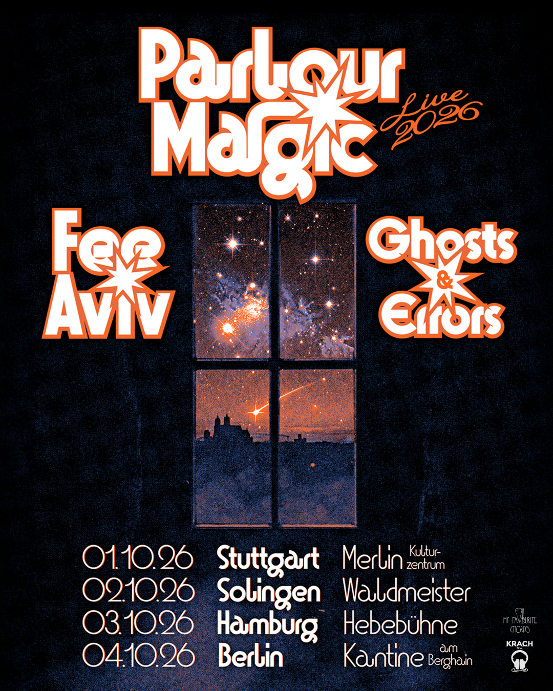 Veranstaltungsbild für Parlour Magic + Fee Aviv + Ghosts & Errors
