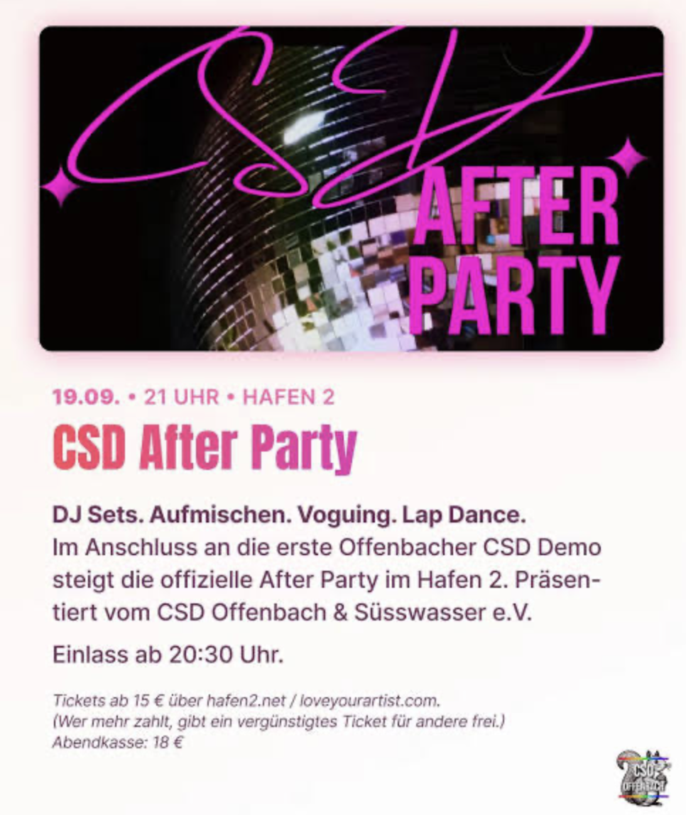 Veranstaltungsbild für CSD After Party