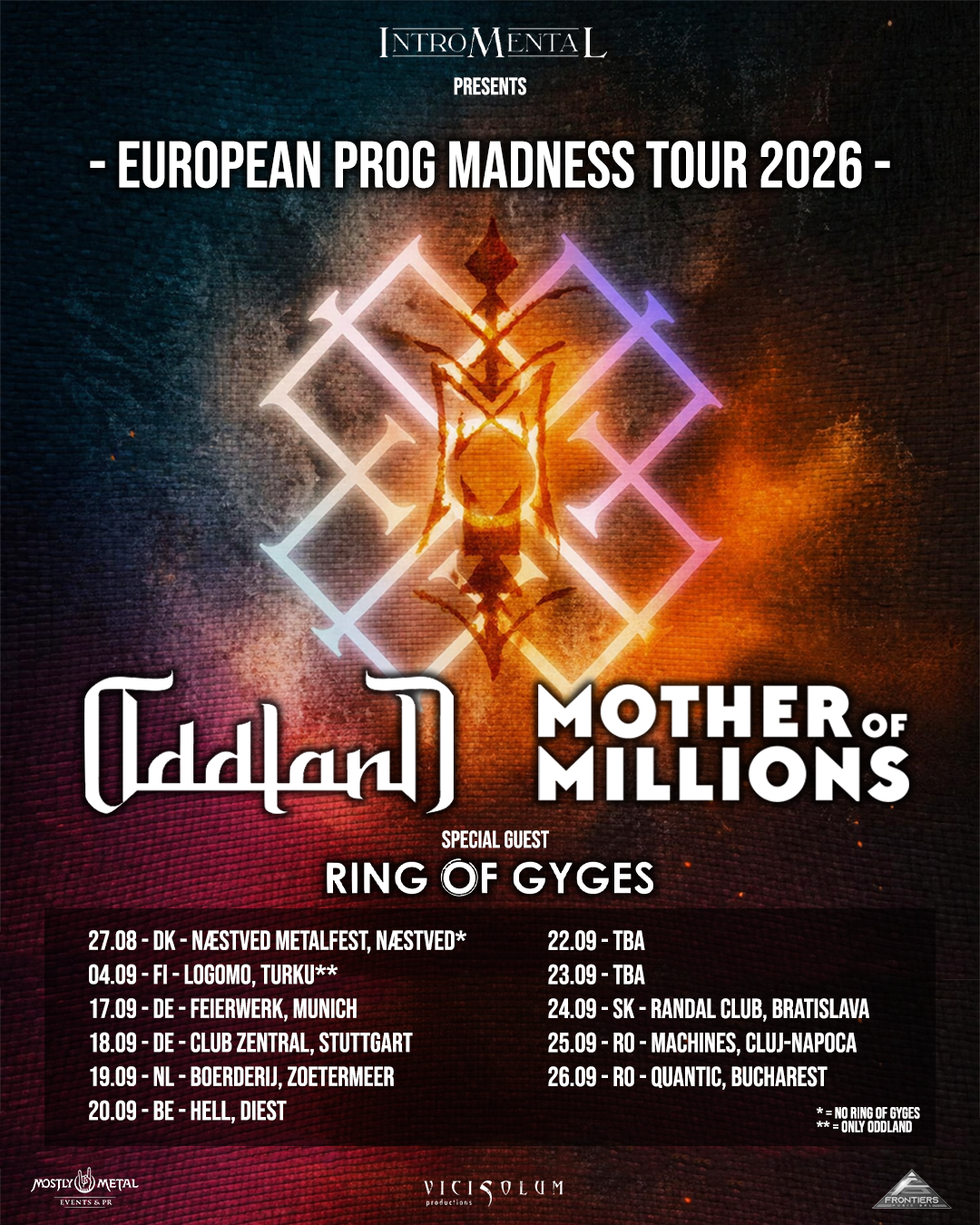 Veranstaltungsbild für ProgMotion: ODDLAND & MOTHER OF MILLIONS | Support: RING OF GYGES
