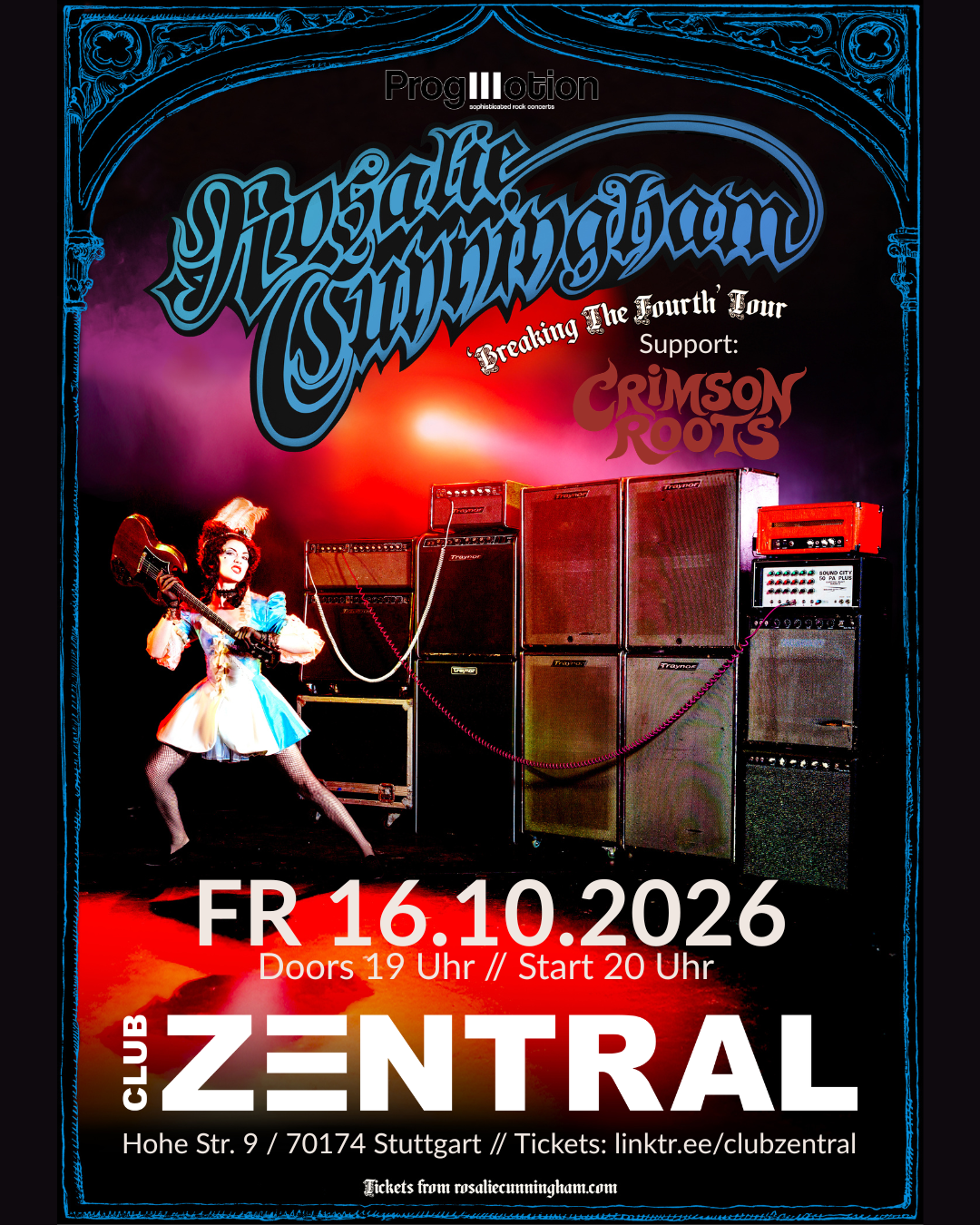 Veranstaltungsbild für ProgMotion: ROSALIE CUNNINGHAM | Support: CRIMSON ROOTS