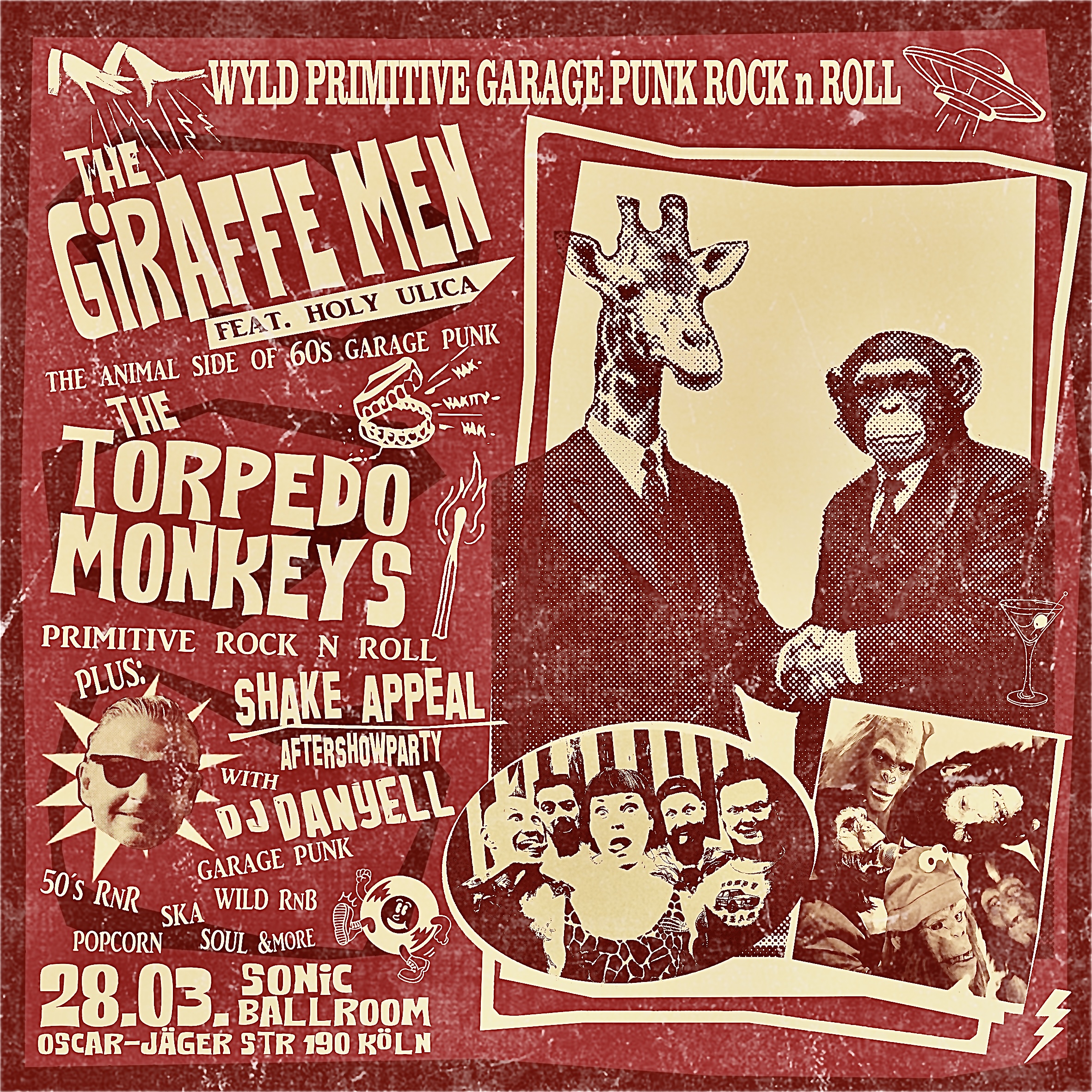 Veranstaltungsbild für The Torpedo Monkeys [Apesville] / The Giraffemen [Giraffeville]