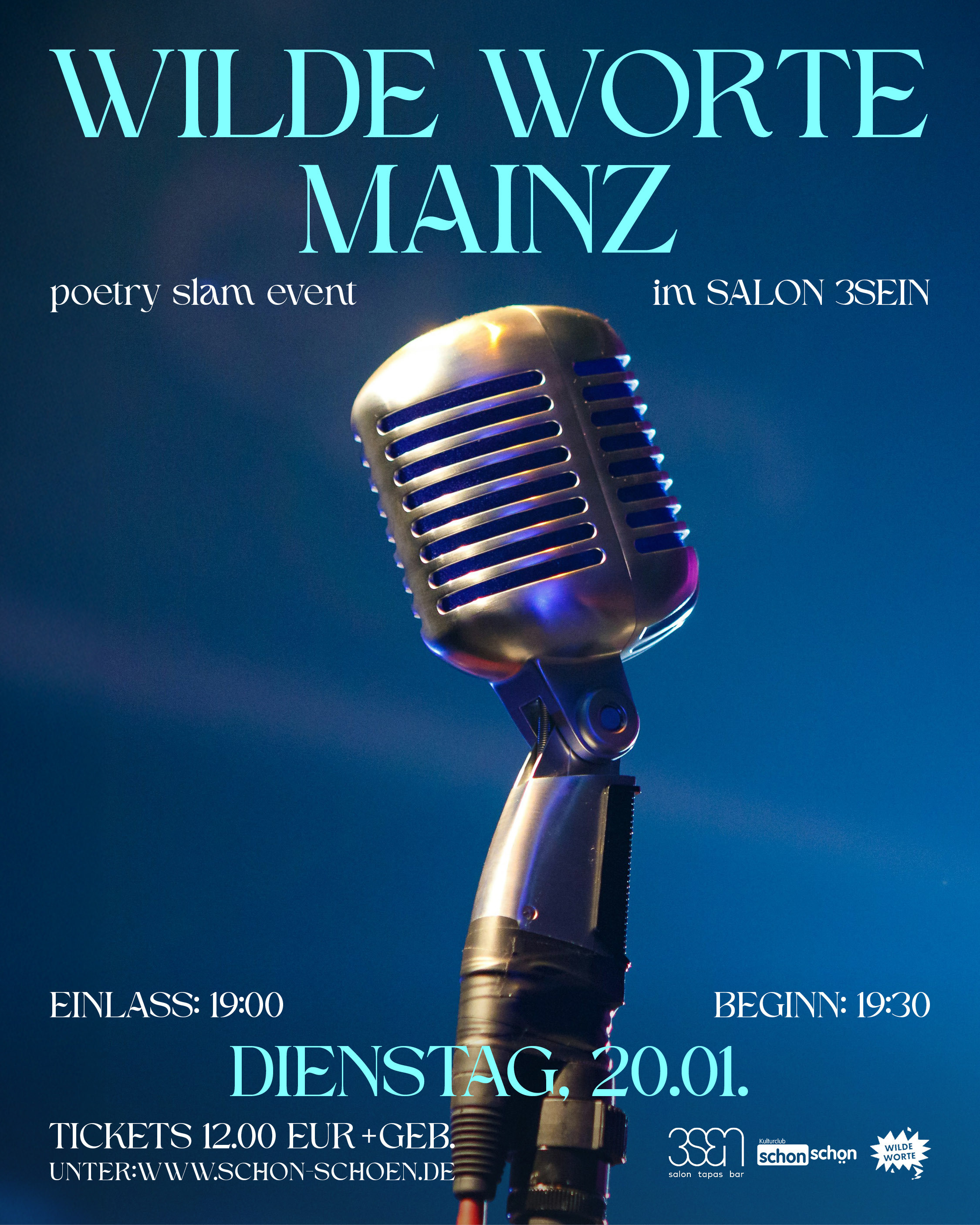 Veranstaltungsbild für Wilde Worte – Poetry Slam im 3Sein  