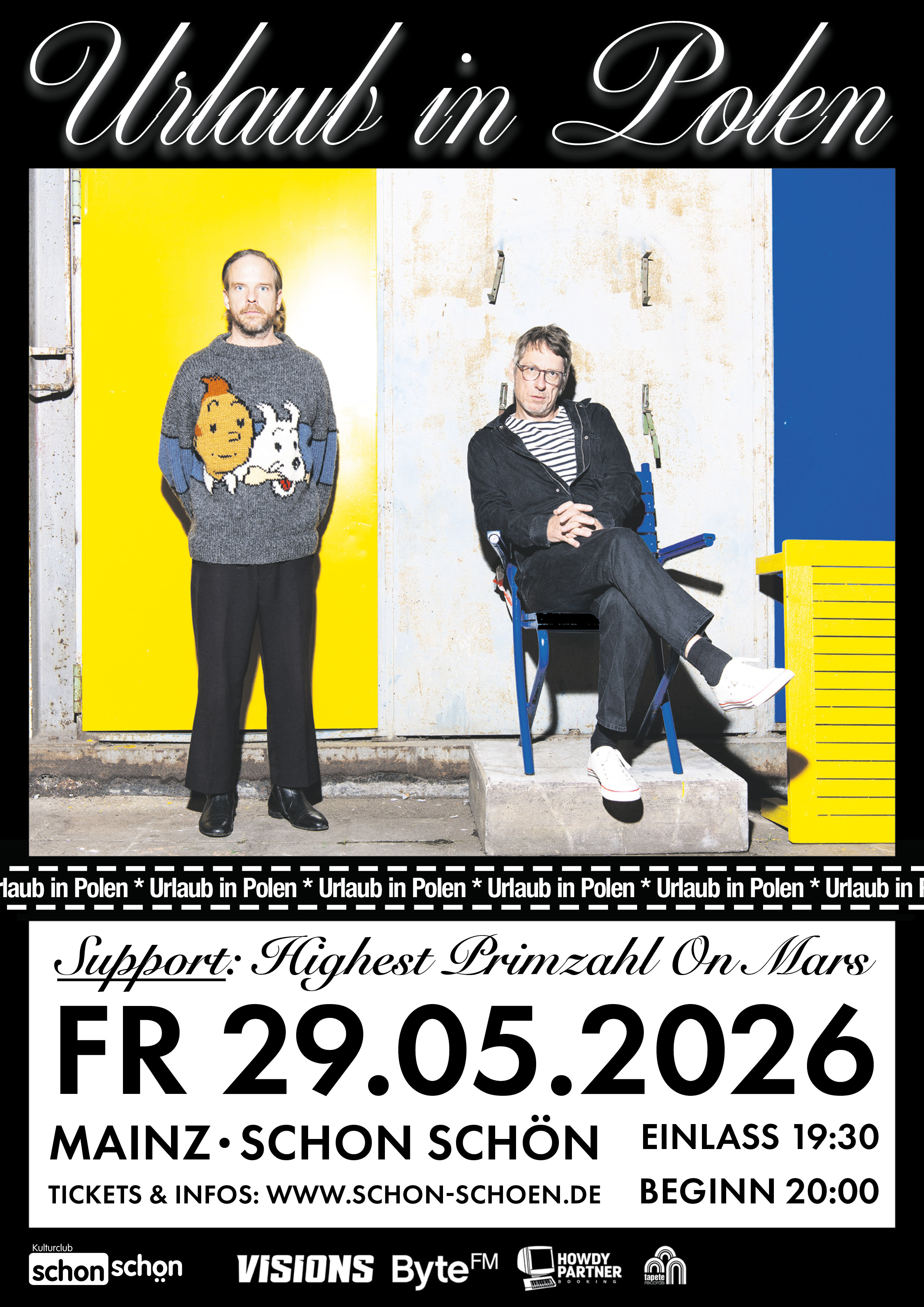 Veranstaltungsbild für URLAUB IN POLEN (DE / Krautrock) | Support: Highest Primzahl On Mars