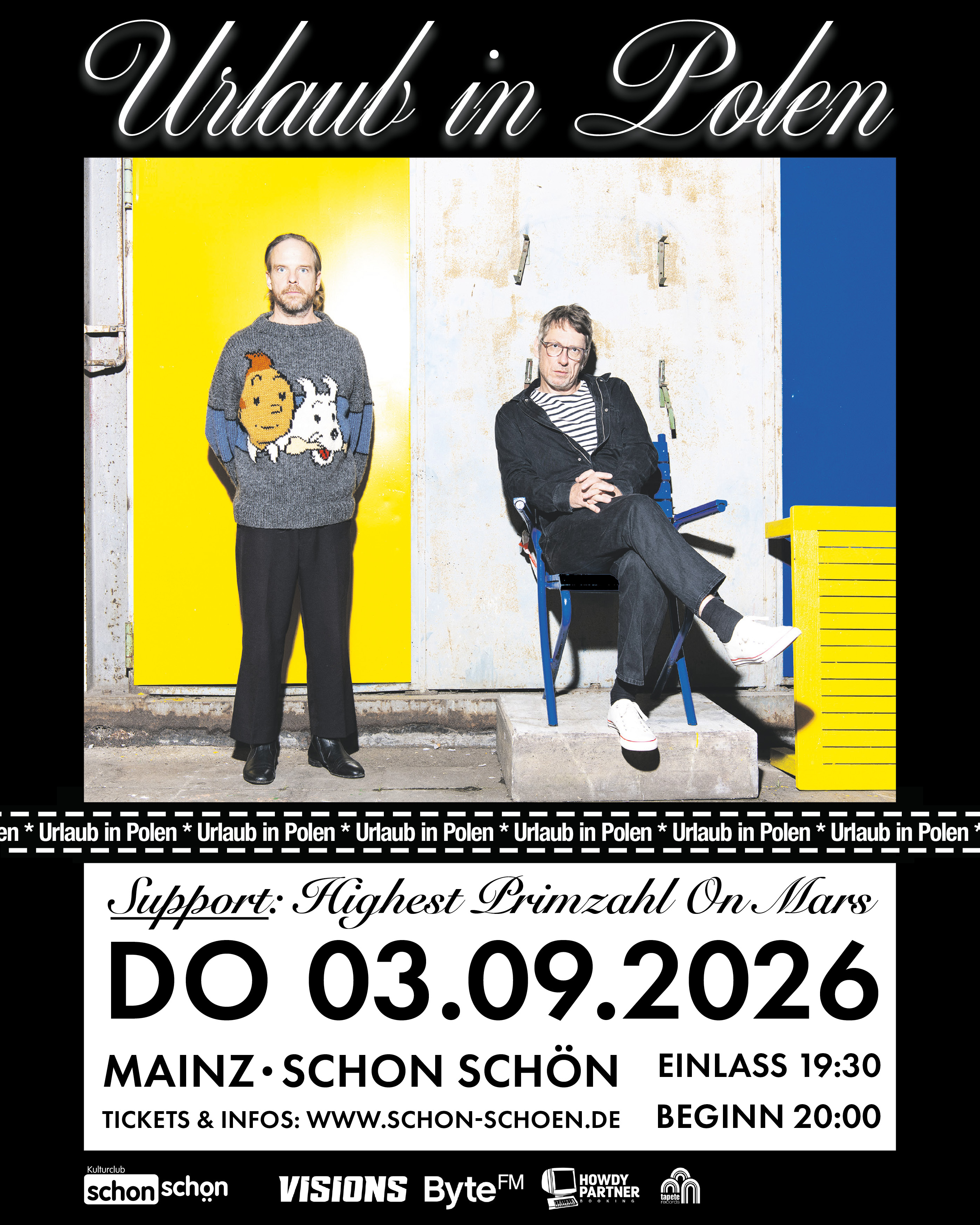 Veranstaltungsbild für URLAUB IN POLEN (DE / Krautrock) | Support: Highest Primzahl On Mars