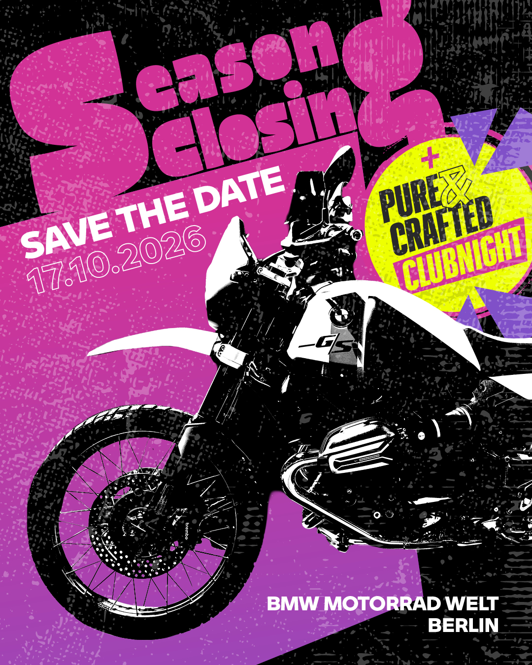 Veranstaltungsbild für Season Closing + Pure & Crafted: ClubNight
