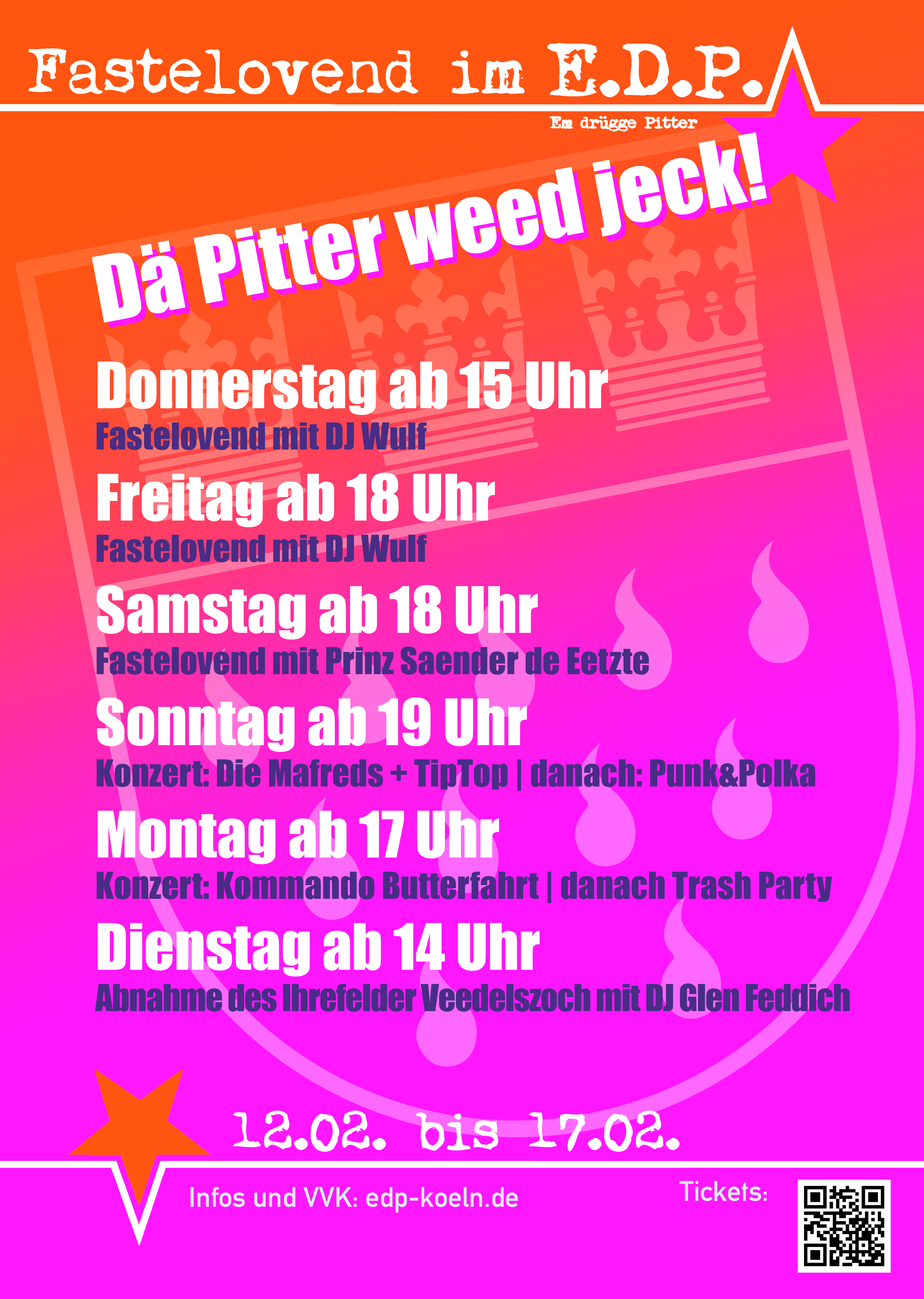 Veranstaltungsbild für Fastelovend Samstag 14.02.2026