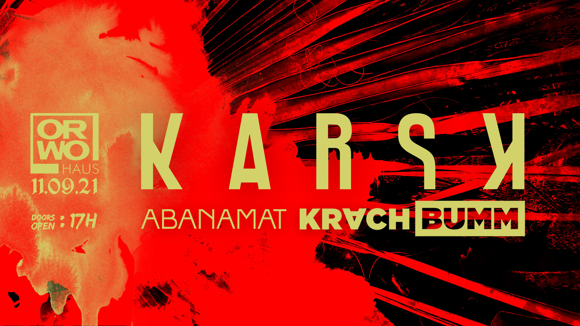Veranstaltungsbild für KARSK / KRACH BUMM / ABANAMAT